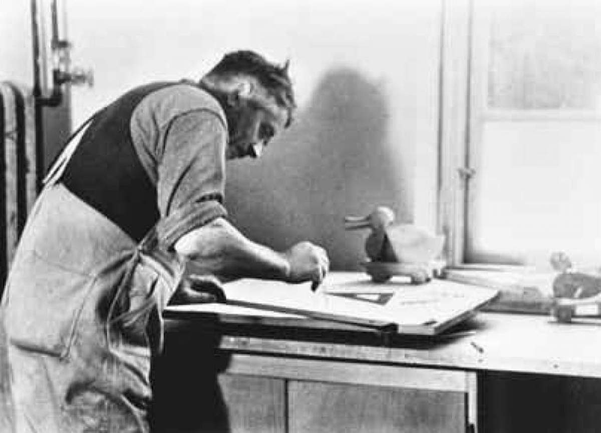 Ole Kirk Christiansen en su taller